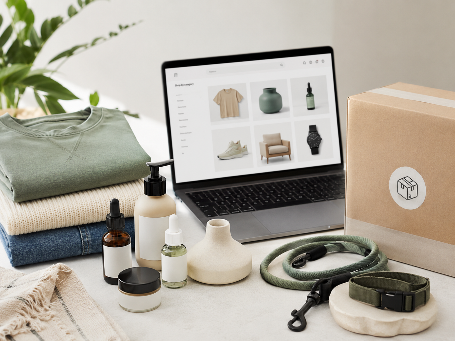 Curated collection of products for online marketplace sales